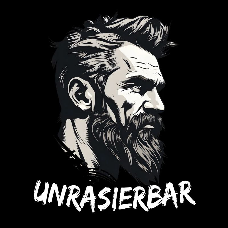Wikinger Bartträger Lustiger Bart Spruch