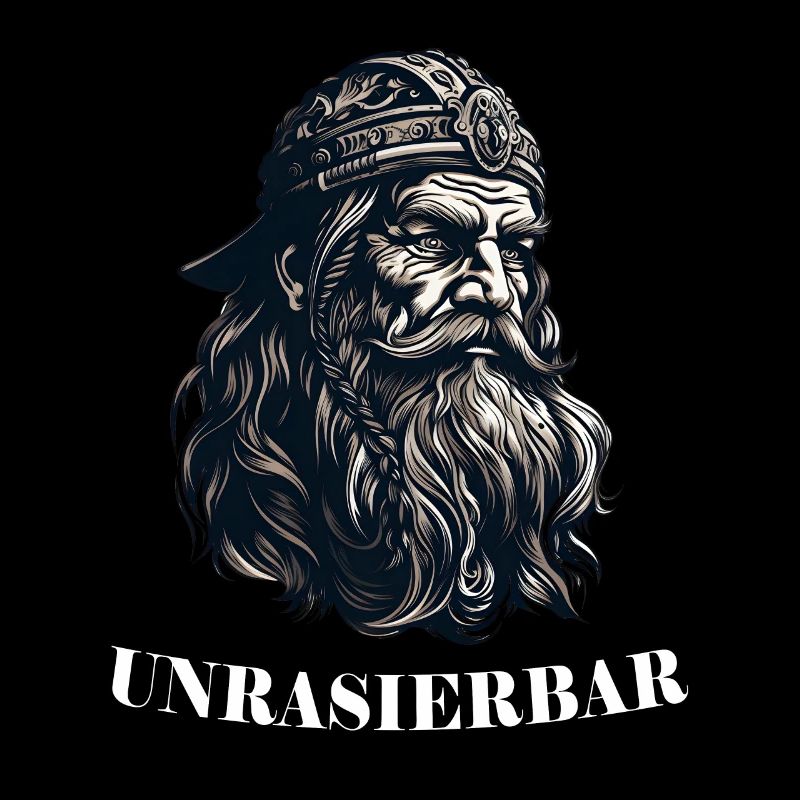 Lustiger Bart Spruch Unrasierbar Wikinger