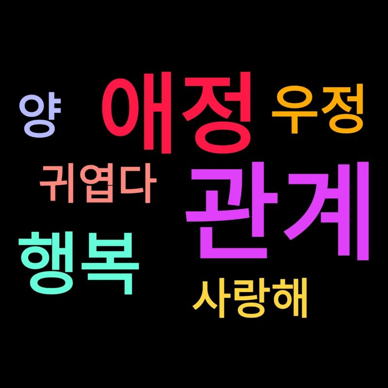 Sentiments, mots, corée, coréen