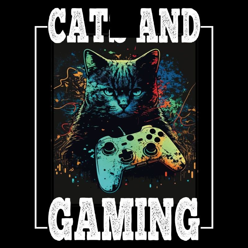 Cats and Gaming Cat Kitten Controller Gaming