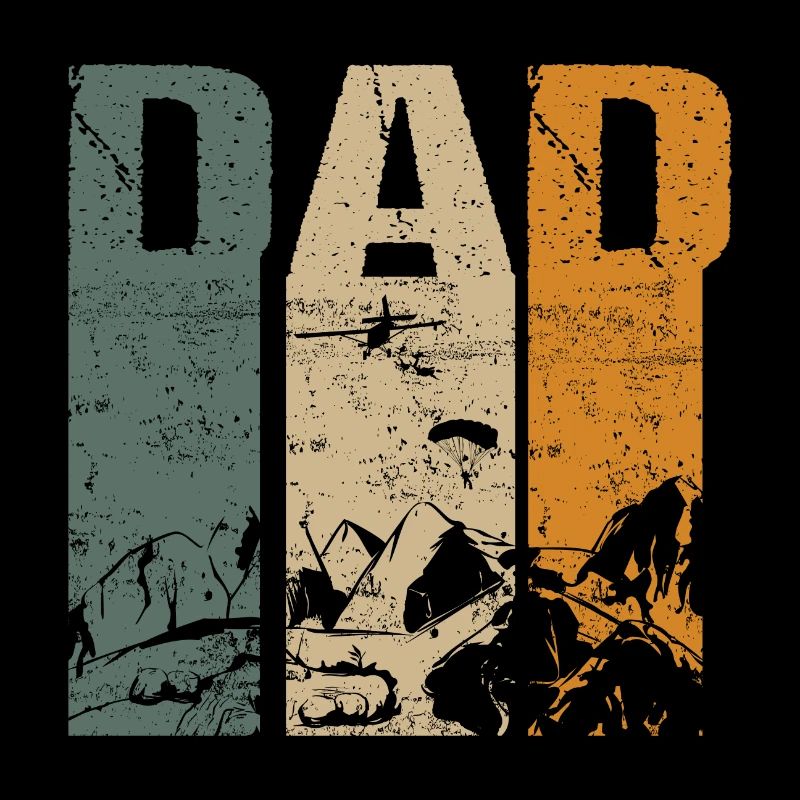 Skydiving Dad Dad Retro
