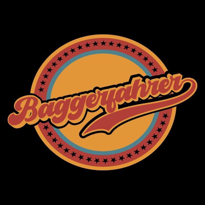 Baggerfahrer Baggerführer Bagger Beruf Vintage