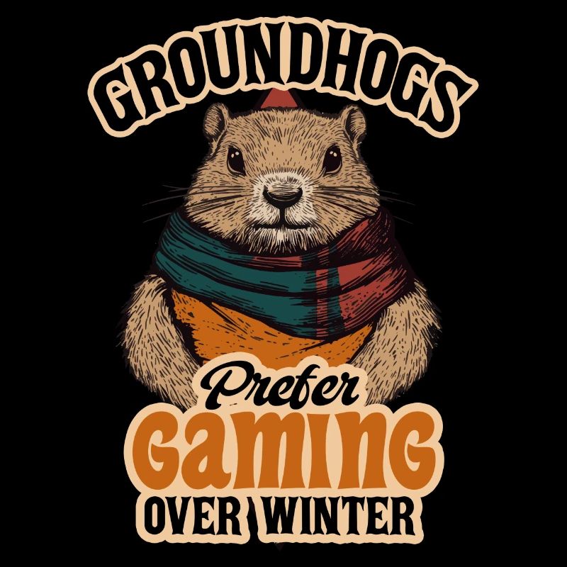 Groundhogs Prefer Gaming Over Winter Fun Design