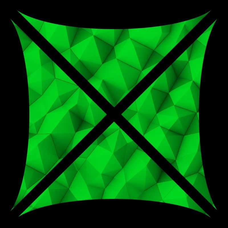 Conception de polygone abstrait vert
