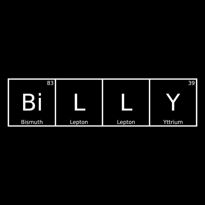 Billy Nom Prénom Chimie Éléments du tableau périodique