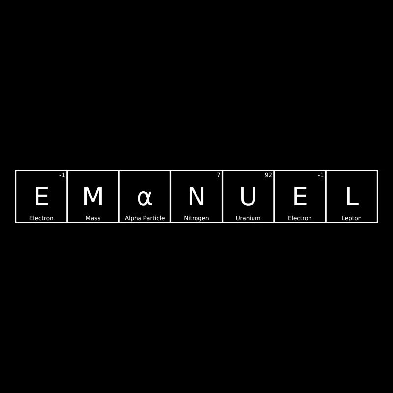 Emanuel Name First Name Chemistry Periodic Table Element