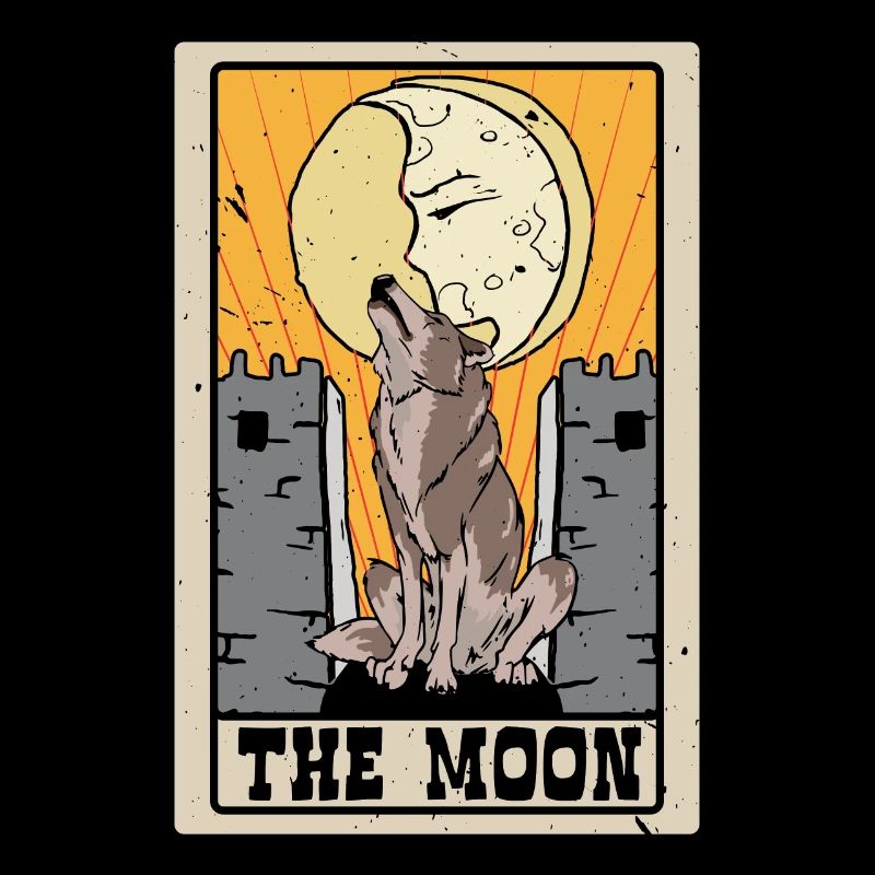 La Carte de Tarot de la Lune Divination Chaman