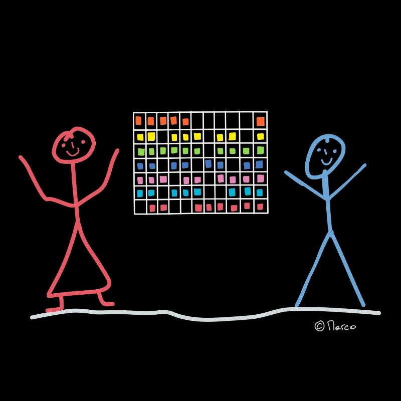 Agile project management stick figure, work
