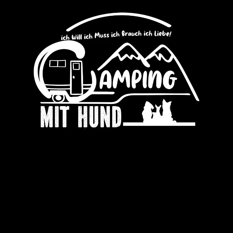 Camping mit Hund Wohnwagen Geschenk