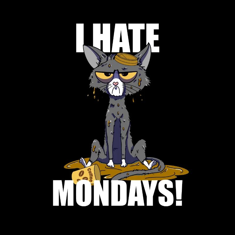 Cat i hate mondays funny monday saying