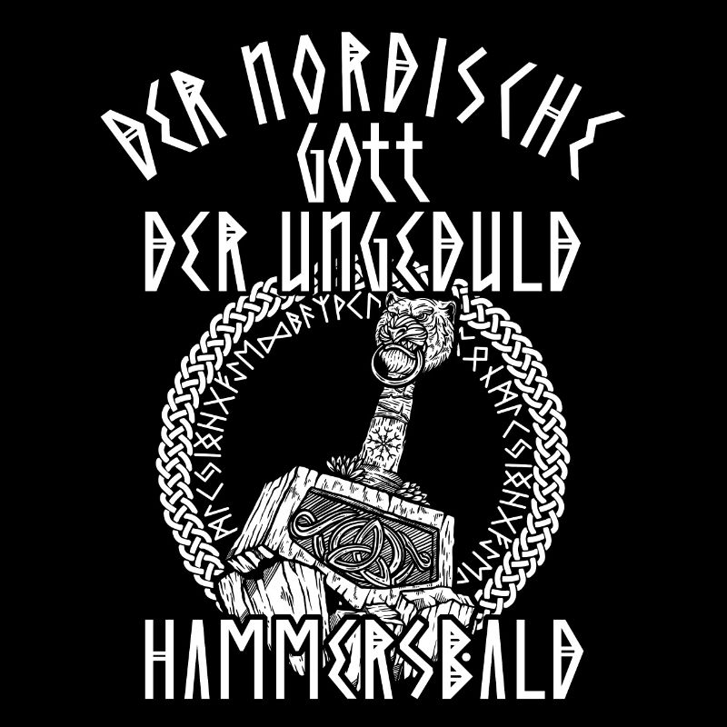 Lustiges Wikinger nordischer Gott Hammersbald