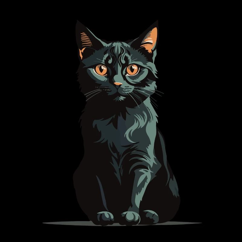 Chat magique d’Halloween Conception de chat magique