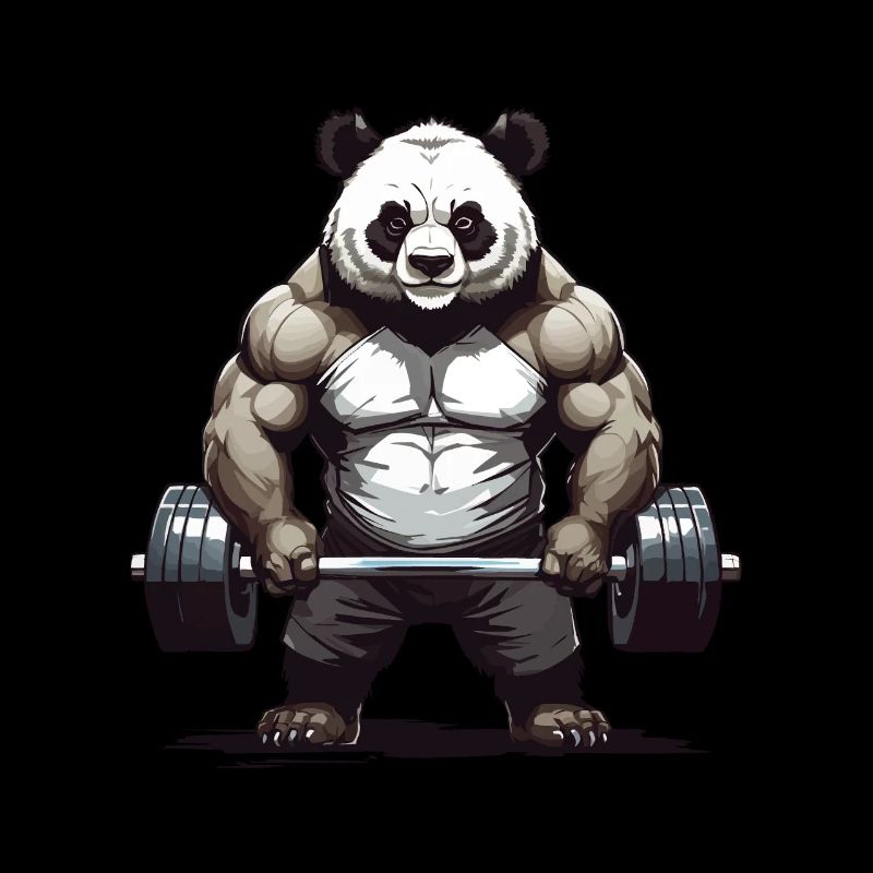 Conception de dynamophilie de musculation Panda