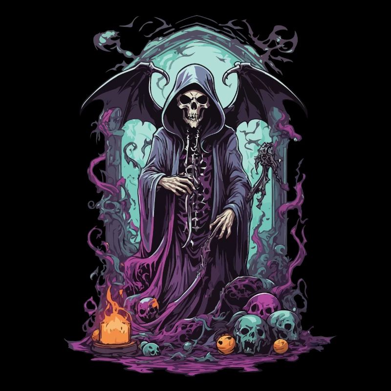 Grim Reaper crâne gothique occulte Design