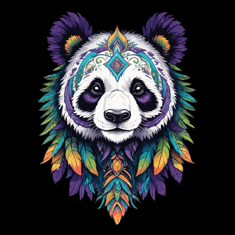 Panda ours Mandala Dream Catcher Design