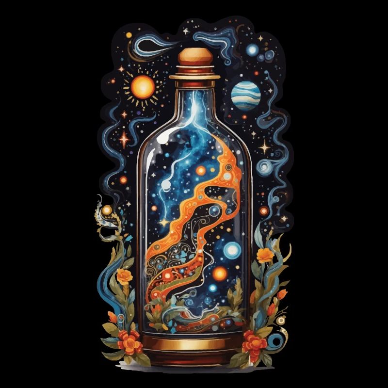 Galaxie en bouteille Boho Style esthétique