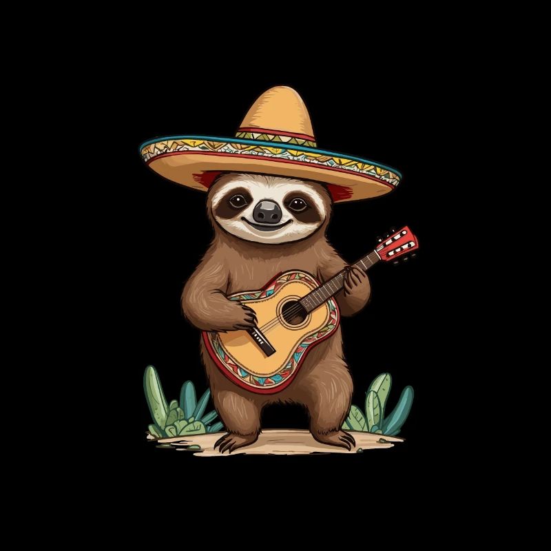 Sloth Mariachi Musician Cinco De Mayo Fun