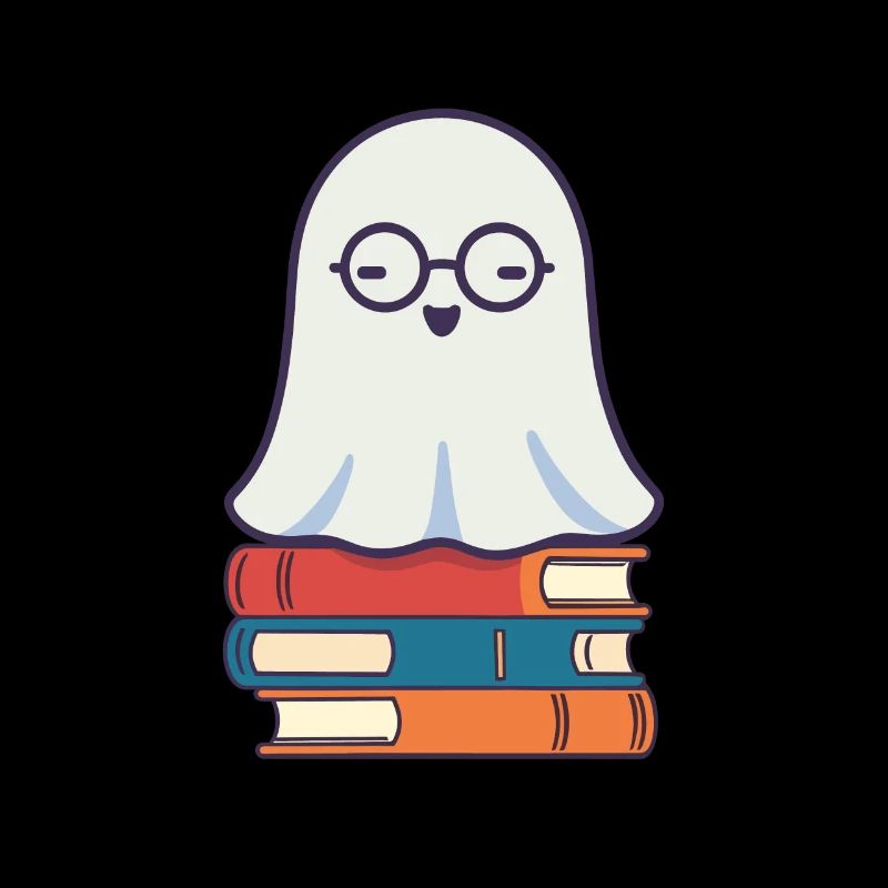 Book Lover Style Reading Halloween Ghost