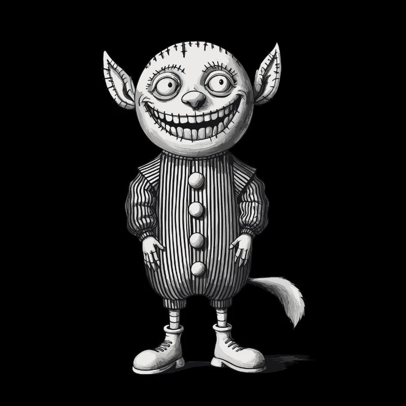 Monstre effrayant Design Tenue de gnome d’Halloween