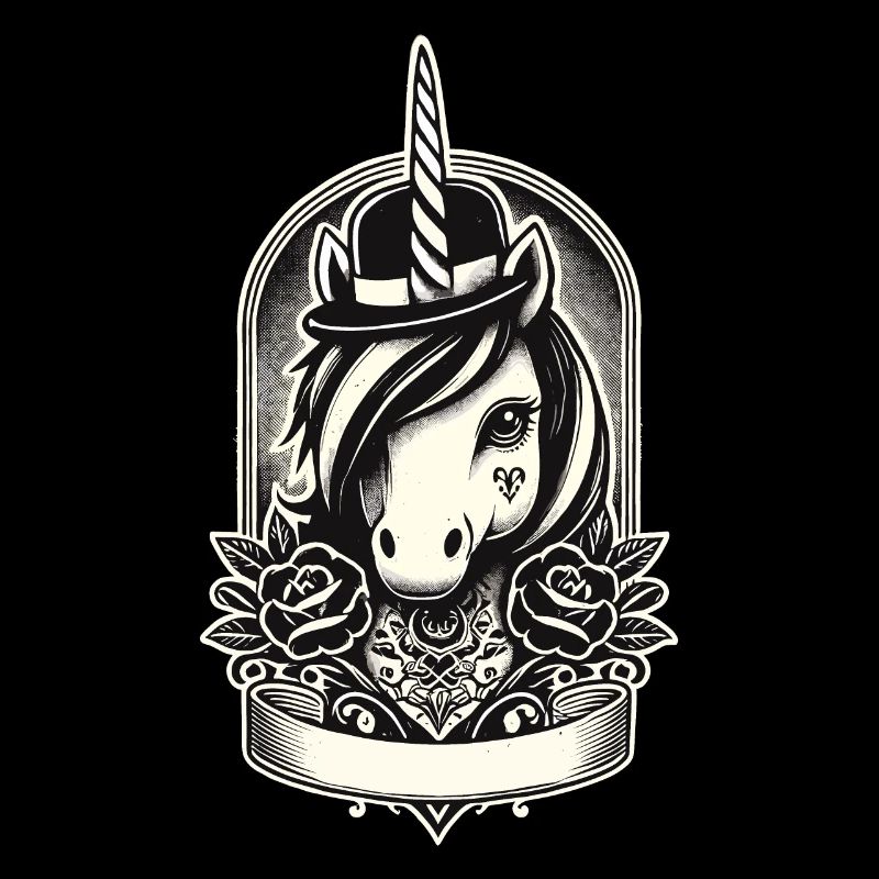 Effrayant gothique licorne esthétique Goth Design