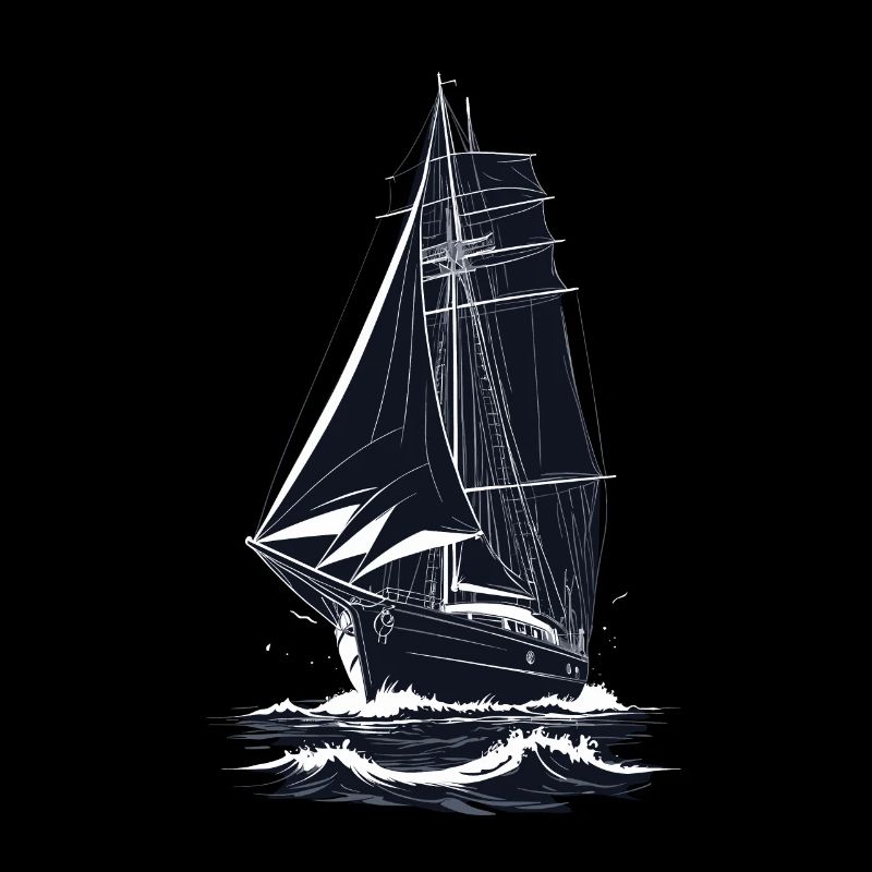 Maritime Adventure Sailing Ship Illustration