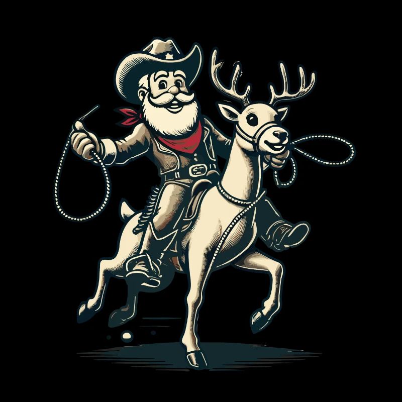 Aventure du cavalier cow-boy du Père Noël