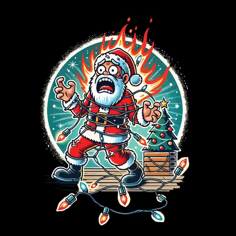 Père Noël Électrocution Chaos Humour