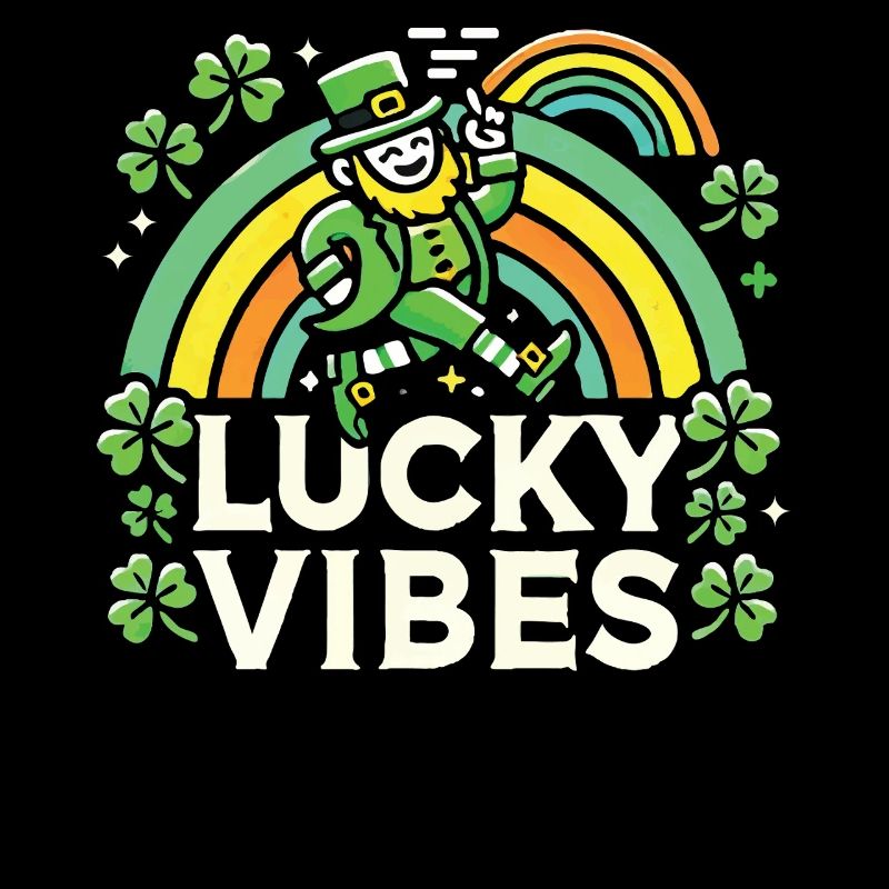 St. Patrick's Day Lucky Vibes Regenbogen
