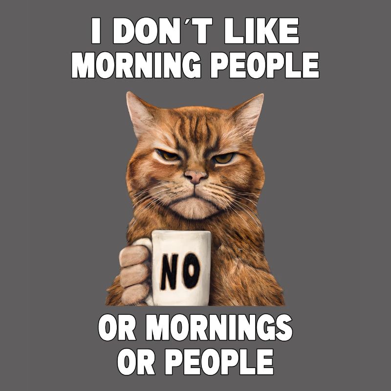 Ne pas aimer les gens du matin Grumpy Funny Cat