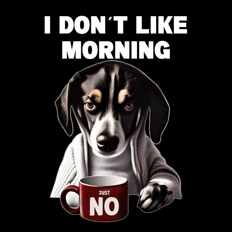 Je n’aime pas le chien grincheux du matin avec