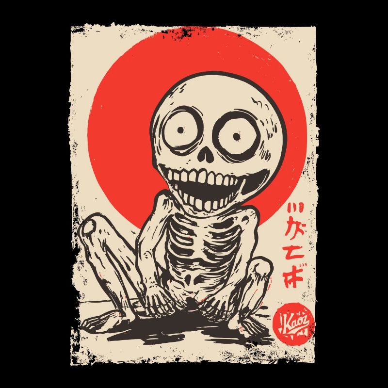 Funny Japanese Edo Era Skeleton