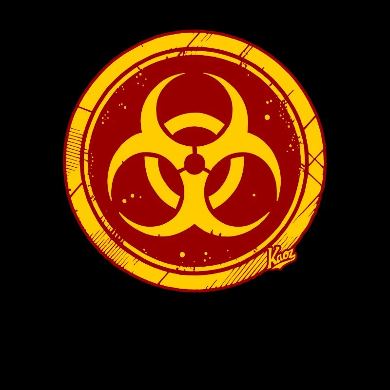 Panneau de danger en rouge et jaune