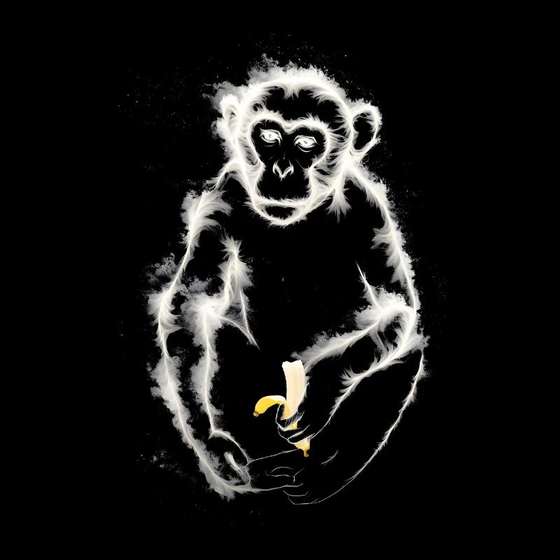 Affe isst Banane / Affe