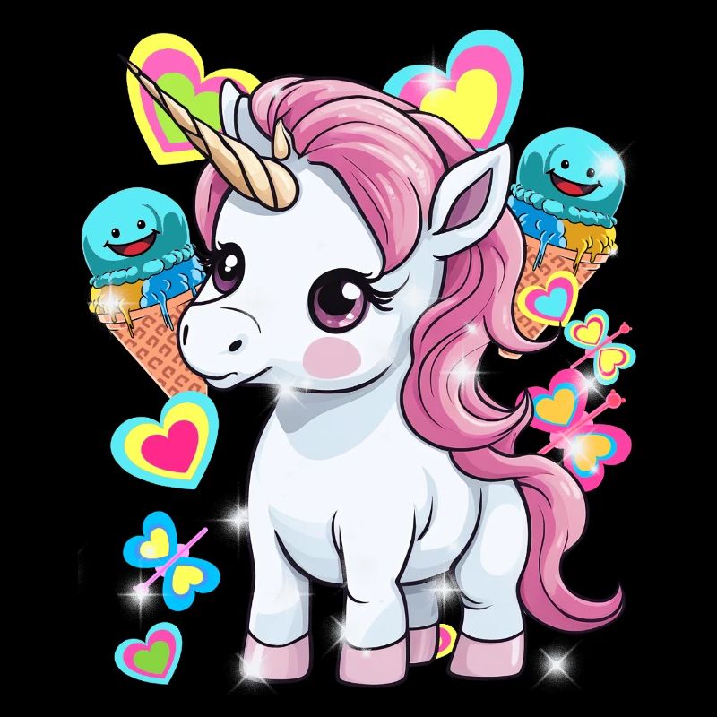 Einhorn Kinder Mädchen Jungen Eis Eiskrem