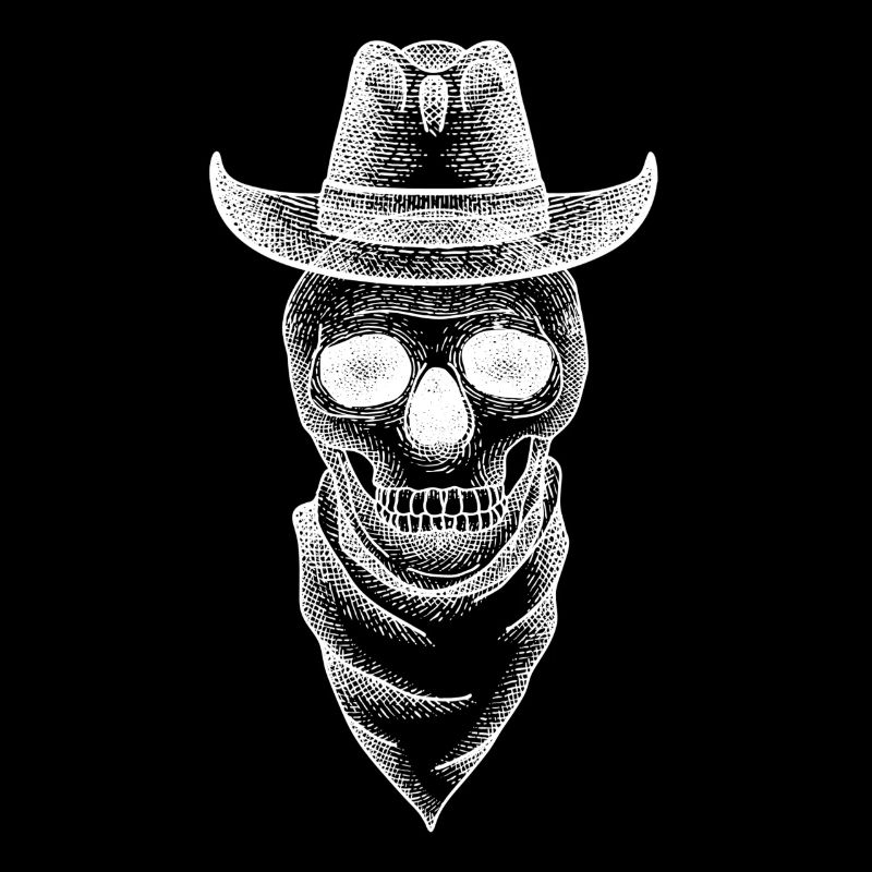 Cow-boy à tête de mort