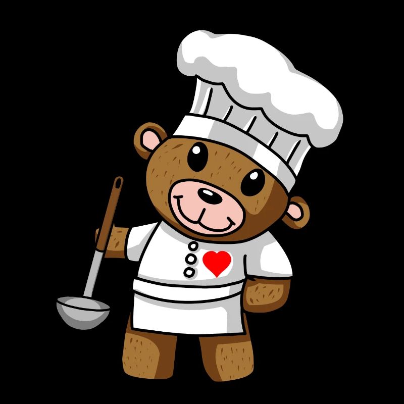 Teddy Bear Chef Chef Hat Trowel Soups Kitchen