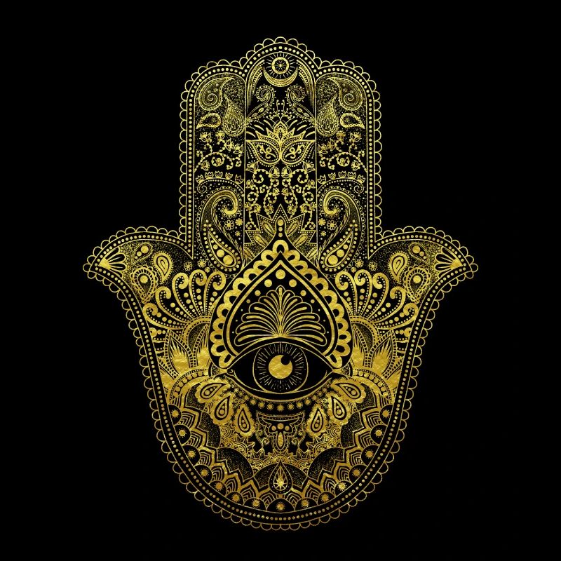 Glücksbringer Talisman Hamsa Hand Mandala Geschenk