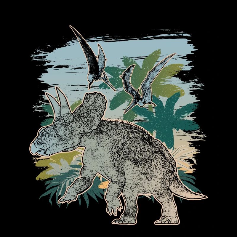 Diceratops Dinosaurier in der Wildnis