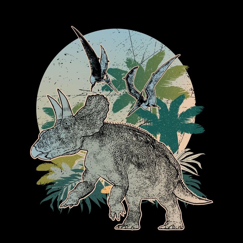 Dicératops primitif dinosaure herbivore