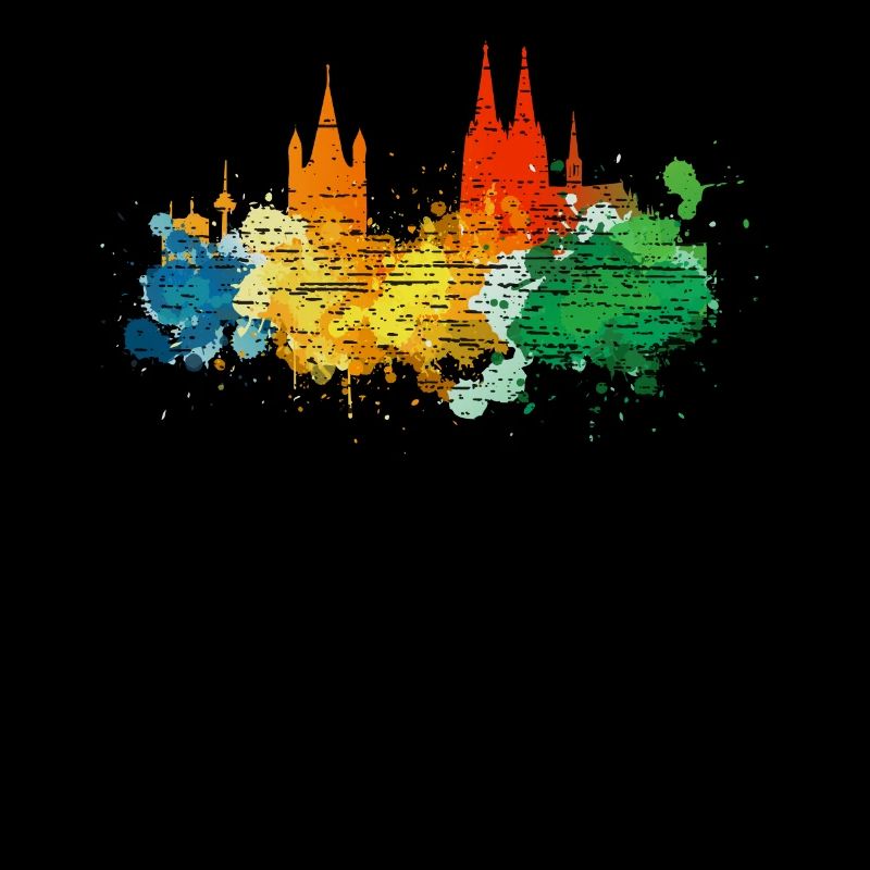 Köln Skyline Bunt