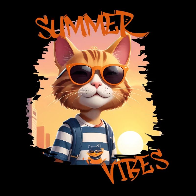 Summer Vibes | coole Katze mit Sonnenbrille