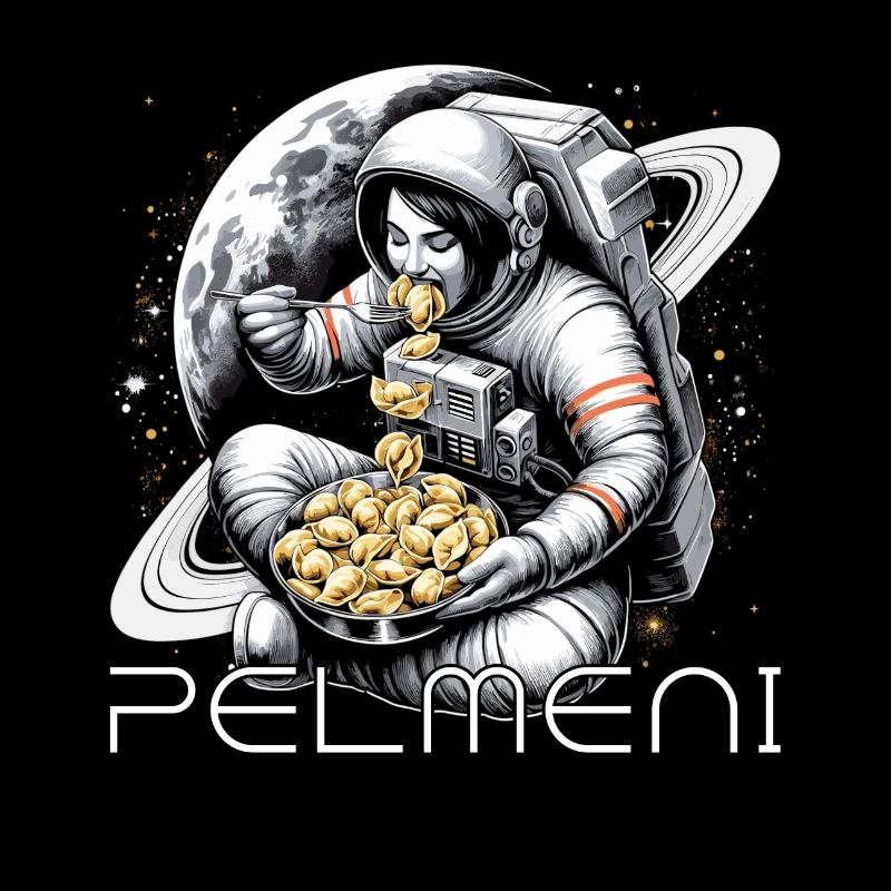 Astronaut Astronautin Pelmeni lecker Geschenk