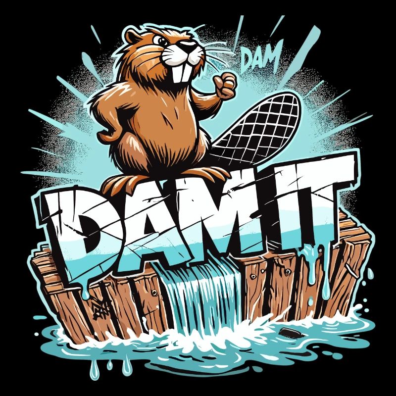 Beaver Dam Damn Funny Beaver Gift