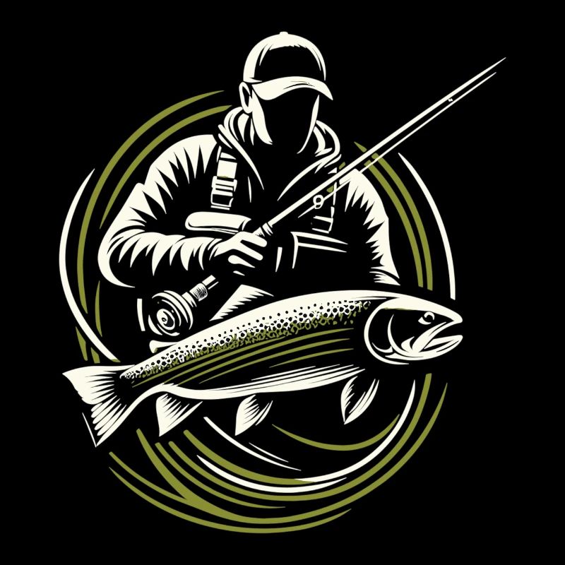 Angeln Angler Forelle Riesenfisch Geschenk