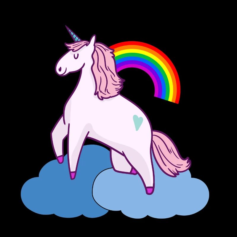 Wolke Einhorn Unicon Fantasy Himmel Regenbogen