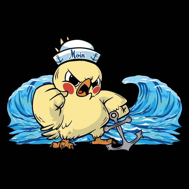 Vögel Vogel Matrose Anker Moin maritim Käpten