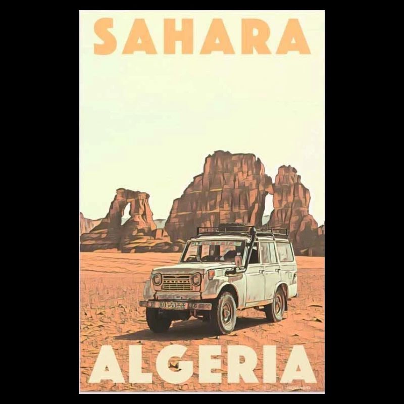 Véhicule 4x4 dans le désert du Sahara