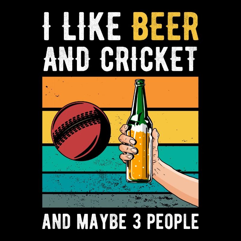 Cricket and Beer Retro Gift