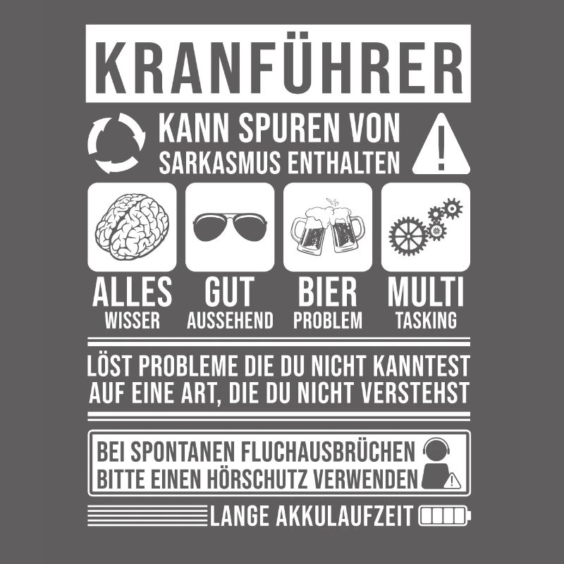 Kranführer Spruch lustig