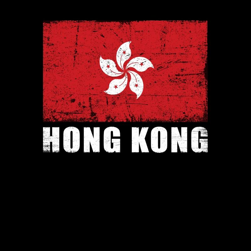 Drapeau de Hong Kong Grunge Drapeau de Hong Kong